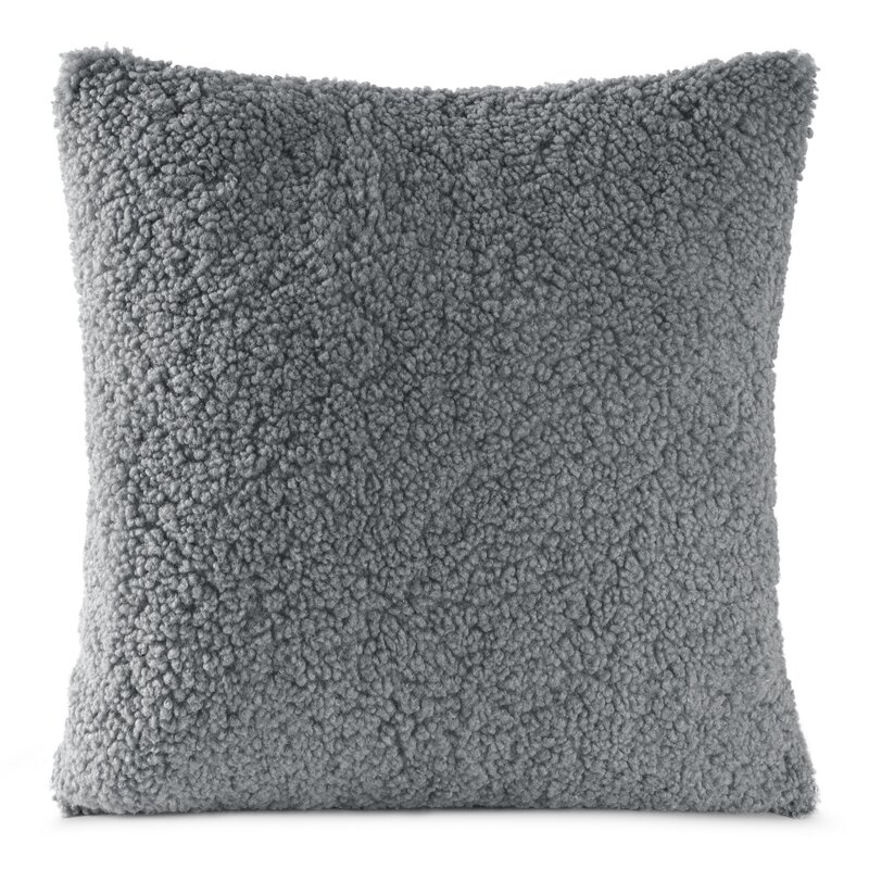 Poszewka dekoracyjna Bukla srebrna 45 X 45 CM – przytulna i elegancka