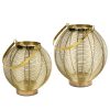 Lampion metalowy CM/MELA/LAM/04 złoty 27X27X29 – doda blasku wnętrzu