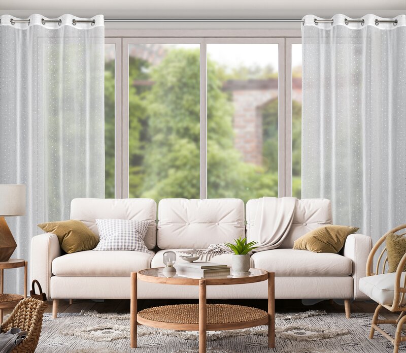 Firana gotowa Doti biała 140 x 250 cm – rozjaśnia wnętrze