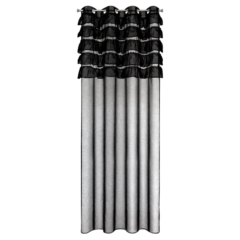 Zasłona gotowa Aura czarna 140 x 250 cm – dodaje lekkości