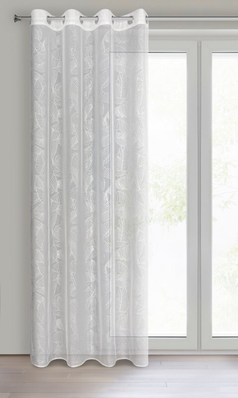 Zasłona gotowa Leila biała 140 X 260 cm – pięknie rozprasza światło