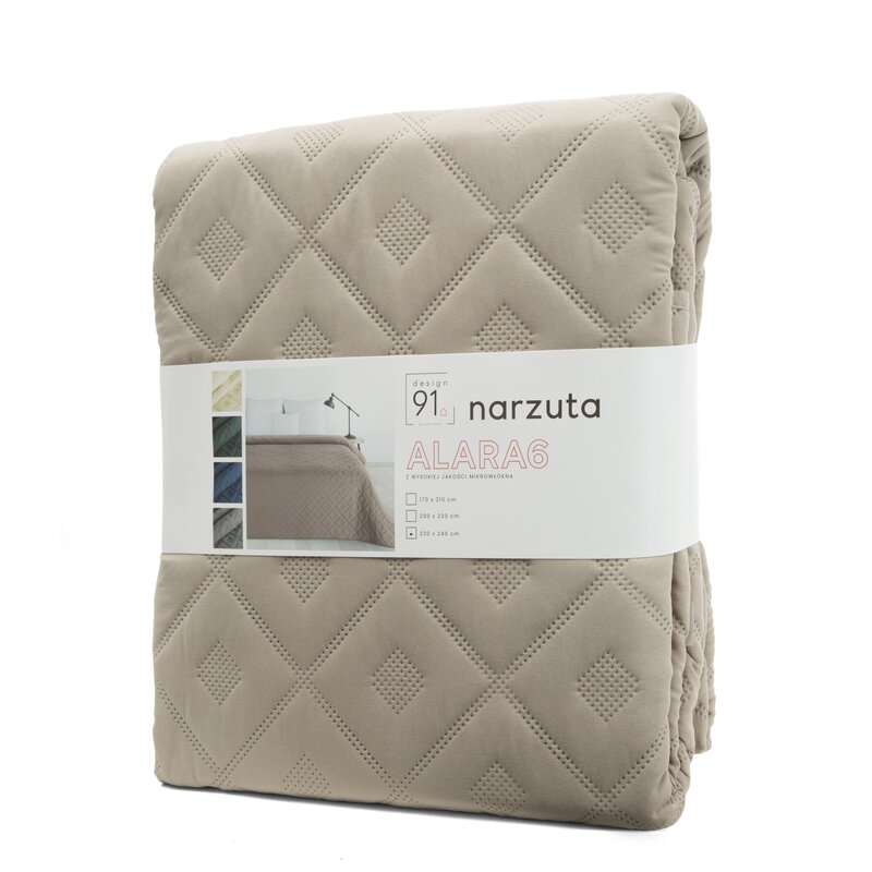 Narzuta Alara6 ciemnobeżowa 170 x 210 cm – ochrona i styl