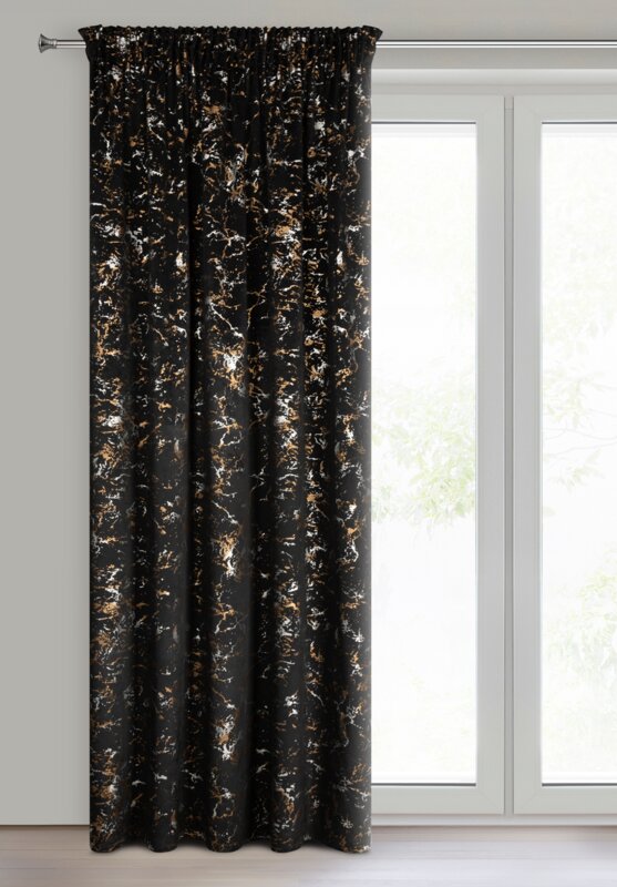Zasłona gotowa Dori czarna 140 x 270 cm – zaciemniająca i stylowa