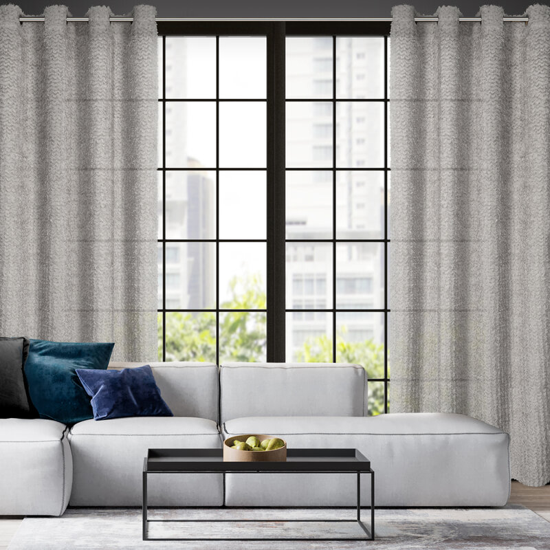 Zasłona gotowa Tiffany srebrny 135 x 250 cm – rozjaśnia wnętrze
