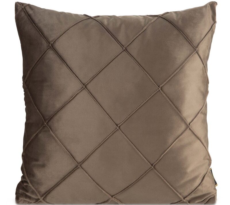 Poszewka velvet NALA 2 jasnobrązowa 45 x 45 cm – dodaje miękkości
