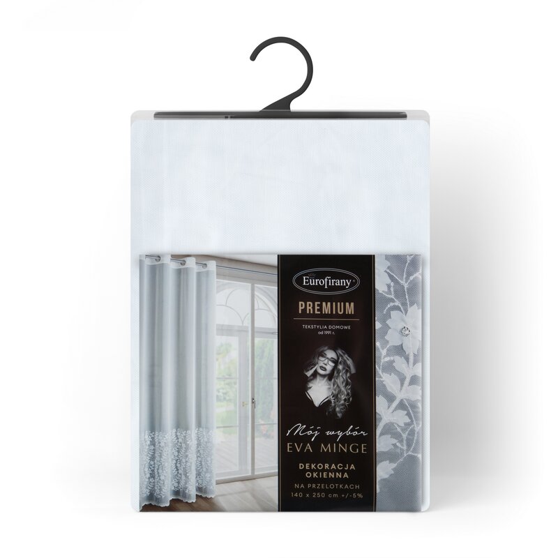 Zasłona gotowa Eva Minge biała 140 x 250 cm – delikatne zaciemnienie
