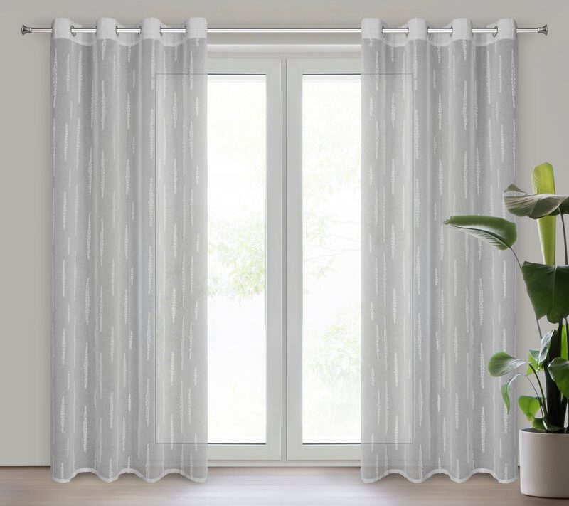Zasłona gotowa Aleni srebrna 140 x 250 cm – subtelny blask w domu