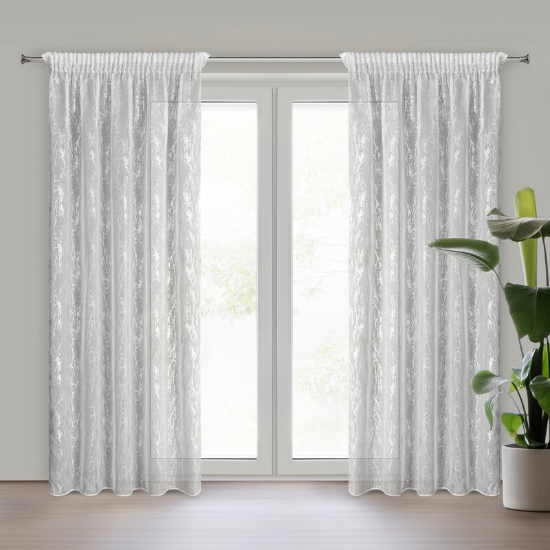 Firana gotowa Mia biała 140 X 270 cm – rozświetla wnętrze