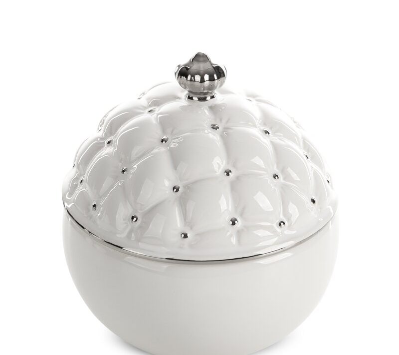 Wazon ceramiczny biały o 17 x 20 cm – idealny na kwiaty