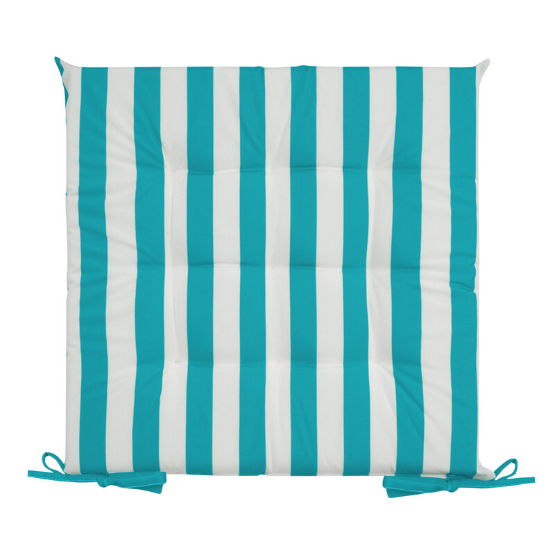Siedzisko tarasowe w paski niebieskie 40x40x5 cm – umili relaks