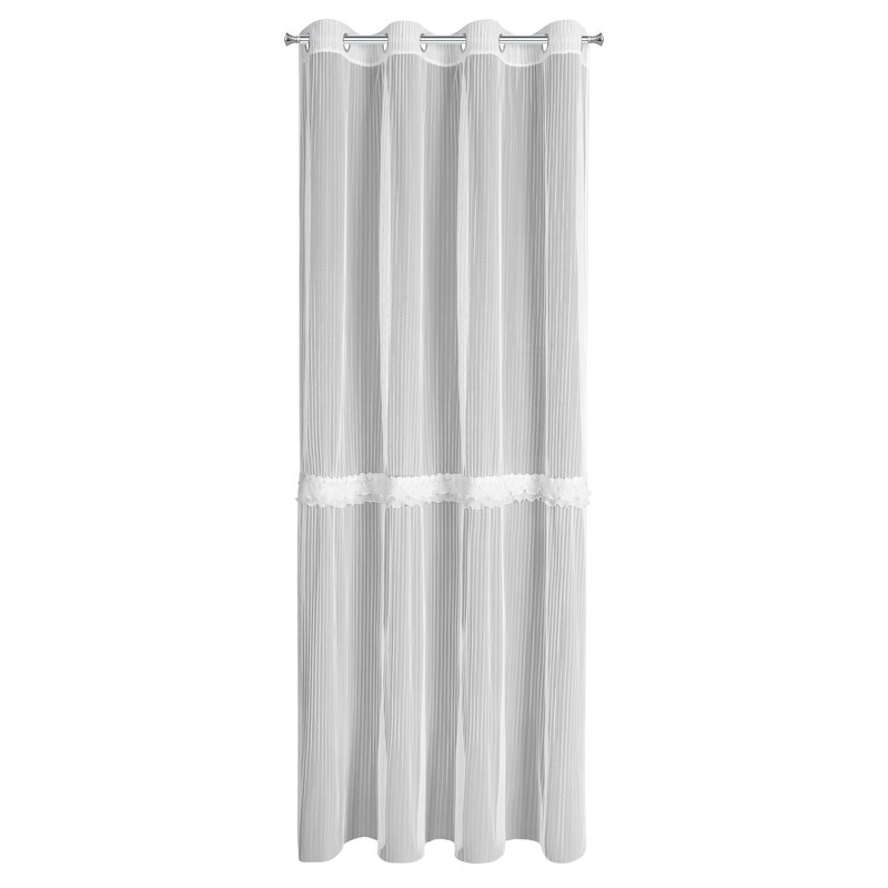 Firana gotowa Eliana biała 140 X 260 CM – delikatnie rozprasza światło