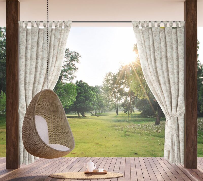 Zasłona gotowa Garden kremowa 155 x 240 cm – ochrona przed wiatrem