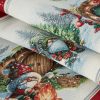 Obrus świąteczny czerwony 45x140 cm – odporny na plamy