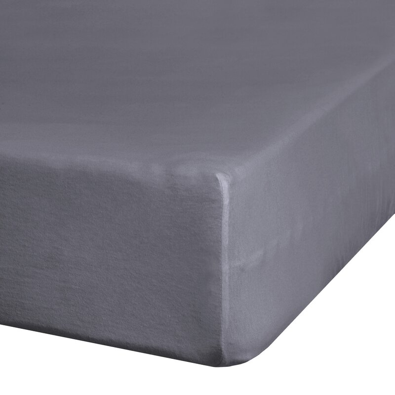 Prześcieradło jersey ciemnostalowe 90x200x25 cm – idealne dopasowanie