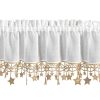 Zasłona świąteczna biała 150x30 cm – gotowa do zawieszenia
