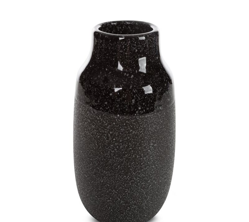 Wazon ceramiczny Mandi stalowy 14 X 14 X 21 CM – z unikalną fakturą