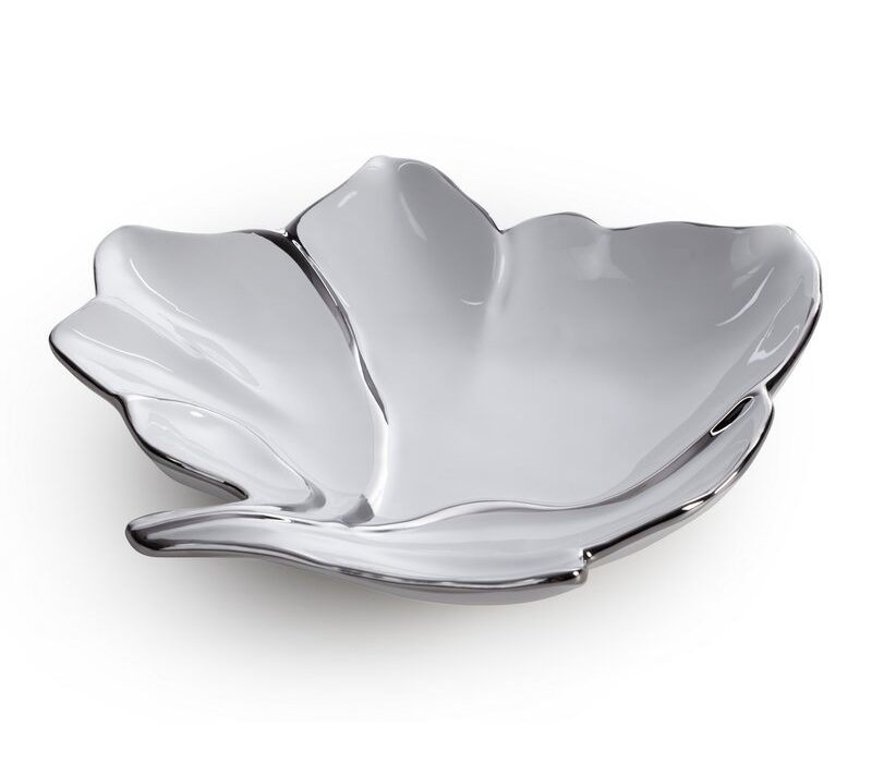 Patera dekoracyjna Neris biała 25 X 24 X 5 CM – na owoce i drobiazgi