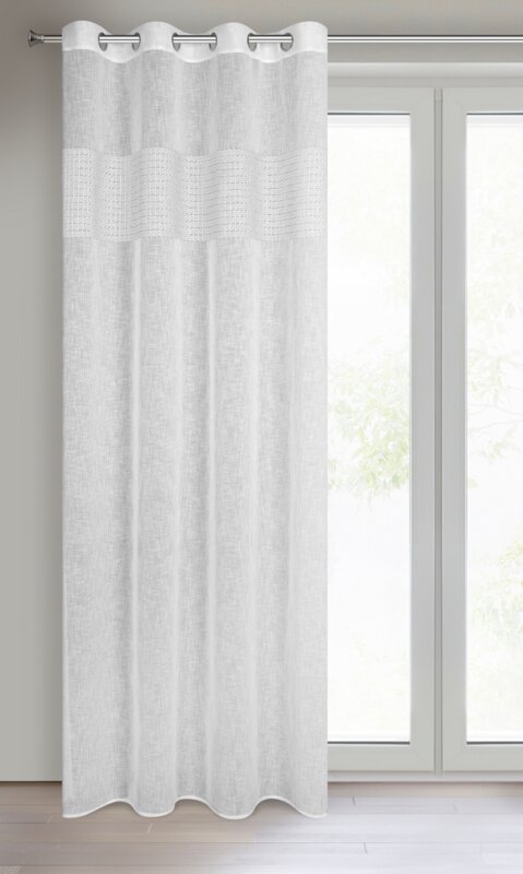 Zasłona gotowa Vicky biała 140 X 250 cm – subtelnie filtruje światło