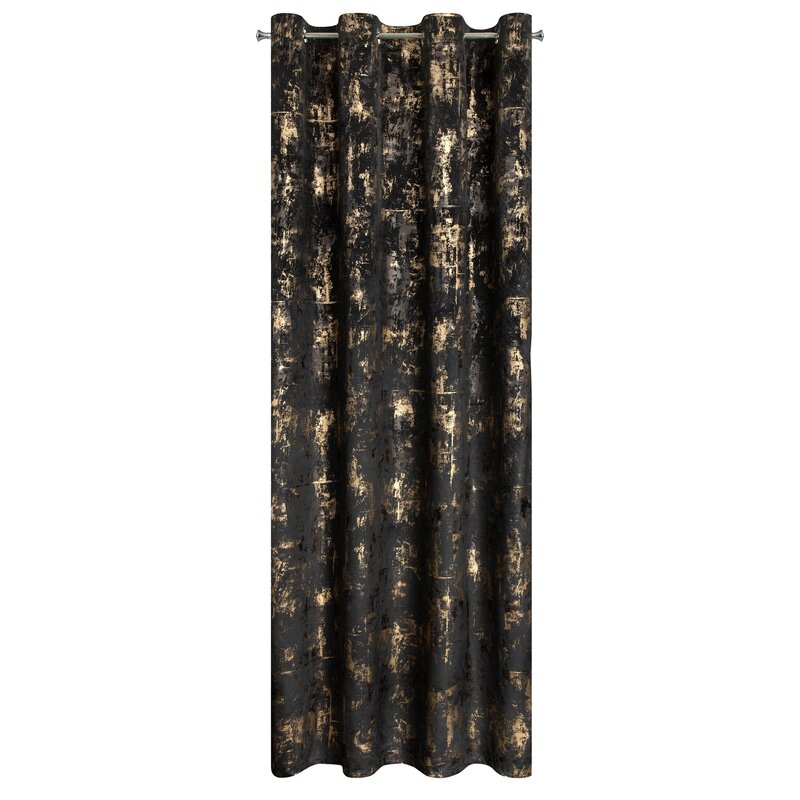 Zasłona gotowa Tonia czarna 140 x 250 cm – zaciemnia pomieszczenie