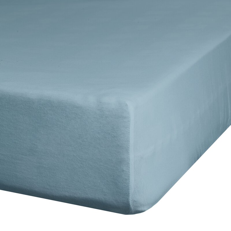 Prześcieradło jersey niebieskie 140 x 200 x 30 cm – idealne do spania