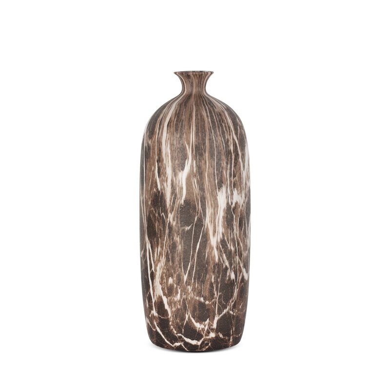 Wazon ceramiczny Marika brązowy o 13 x 42 cm – na suszone kwiaty