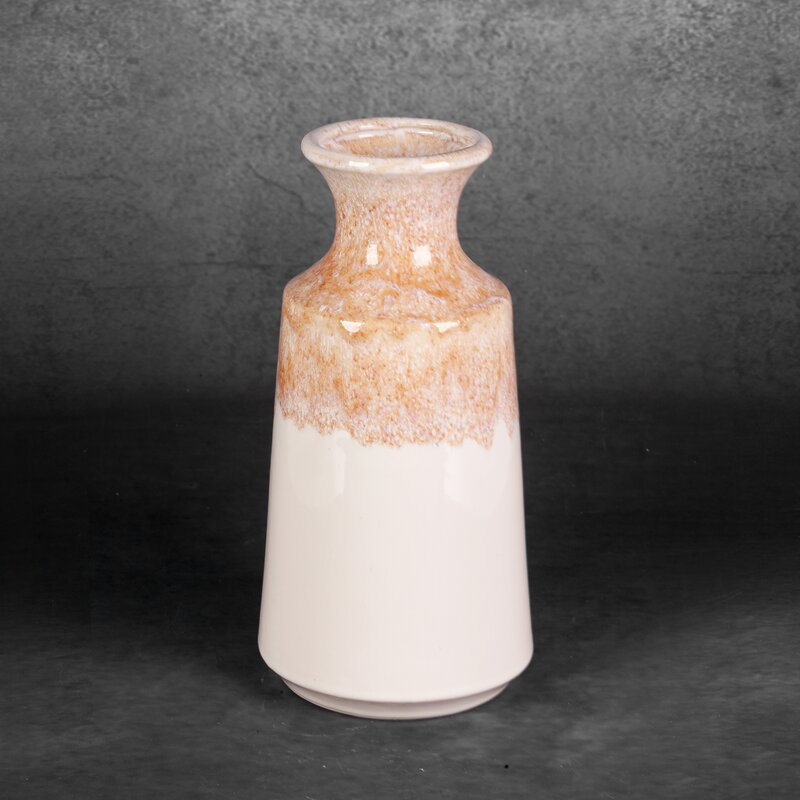 Wazon ceramiczny Ruben kremowy 16 x 31 cm – na suszone kwiaty