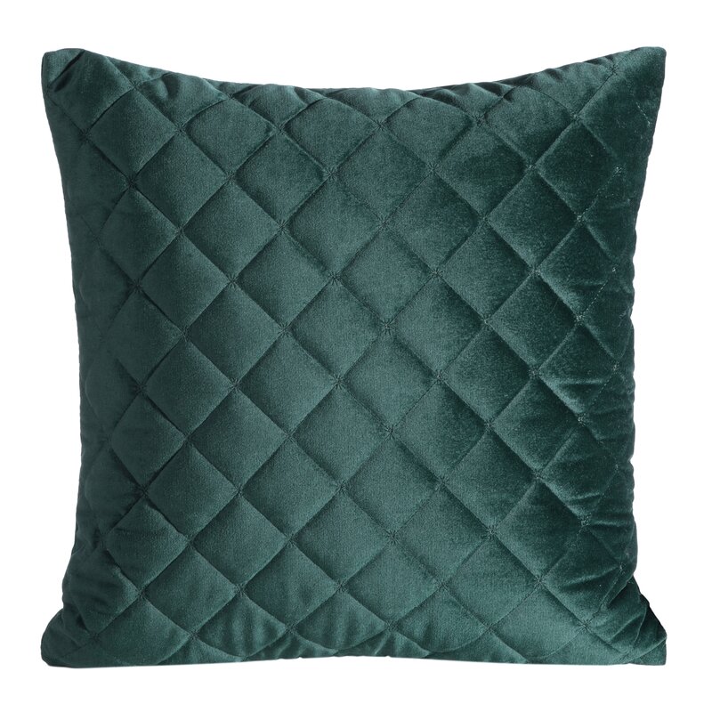 Poszewka velvet ciemnozielona 45 x 45 cm – dodaje przytulności