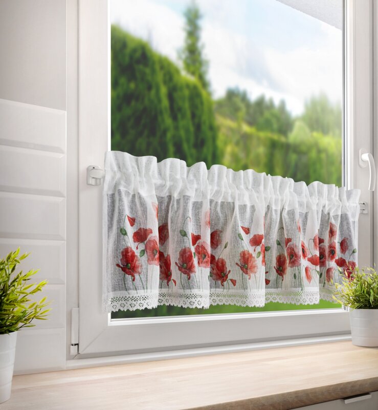 Firana gotowa Mari biała 150 x 30 cm – zapewni prywatność