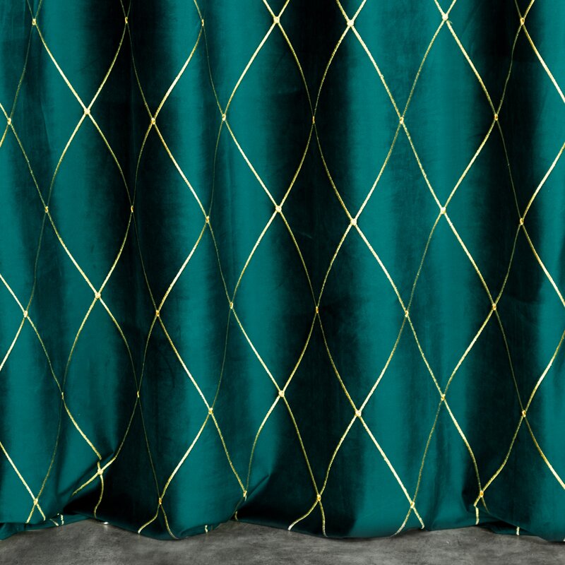 Zasłona welwetowa Pierre Cardin Margo turkusowa 140 X 250 CM – miękka i przytulna
