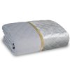 Narzuta velvet Kristin srebrna 220 x 240 cm – doda blasku sypialni