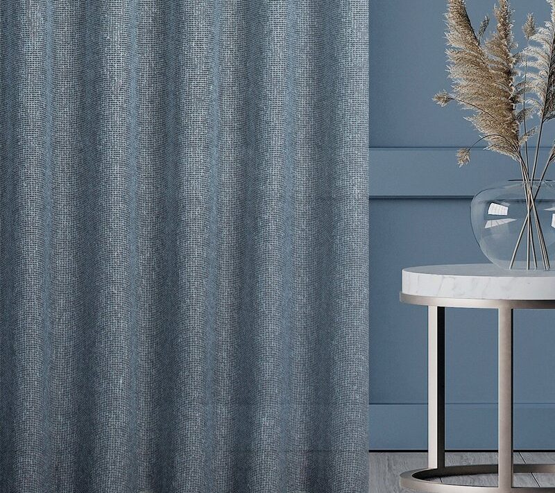 Zasłona gotowa Palermo szaro-niebieska 140x250 cm – rozproszone światło