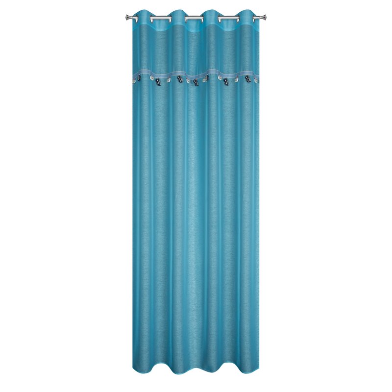 Firana gotowa niebieska 140 x 250 cm – rozjaśnia pokój dziecka