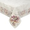 Obrus gobelinowy kwiatowy naturalny 140x180 cm – doda uroku stołu