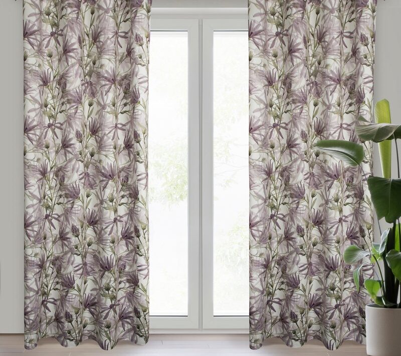 Zasłona gotowa Tessa fioletowa 140 x 250 cm – zaciemniająca i stylowa