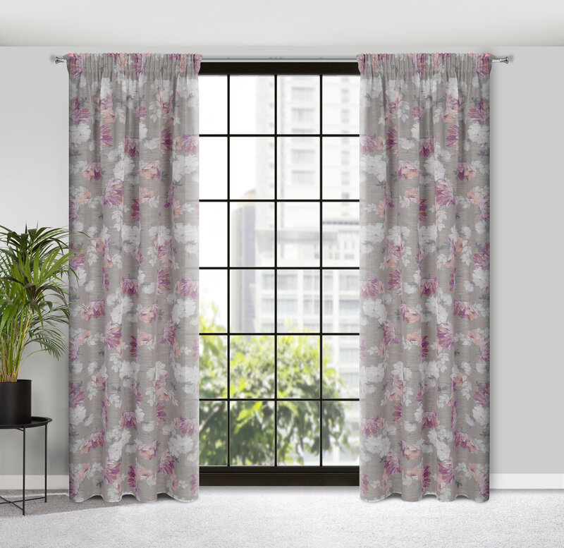 Zasłona gotowa Sherry srebrna 140 x 300 cm – subtelnie rozświetla