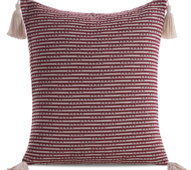 Poszewka boho bordowa 45 x 45 cm – wprowadzi przytulność
