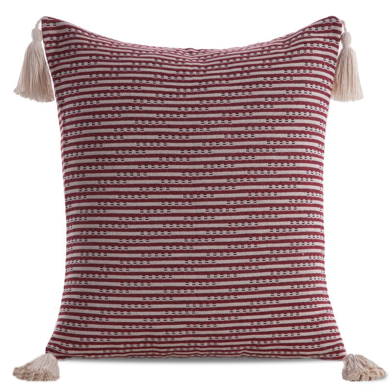 Poszewka boho bordowa 45 x 45 cm – wprowadzi przytulność