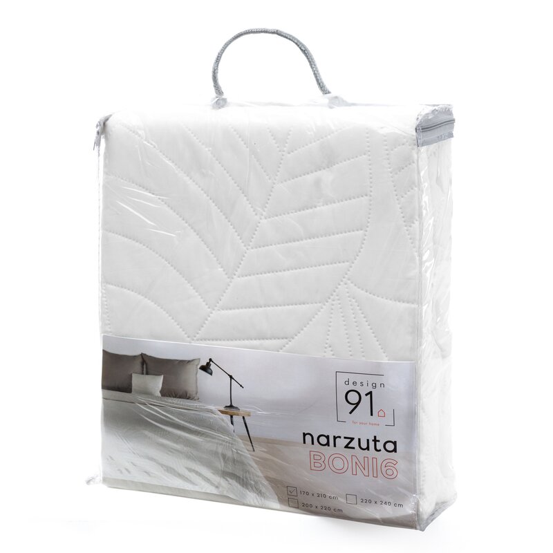 Narzuta Boni biała 170 x 210 cm – odświeża sypialnię