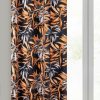 Zasłona gotowa Zoja czarna 140 X 250 cm – welwet z botanicznym wzorem