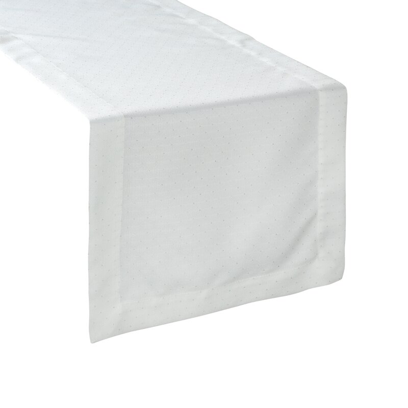 Obrus Ellen biały 40 x 140 cm – doda blasku stołowi