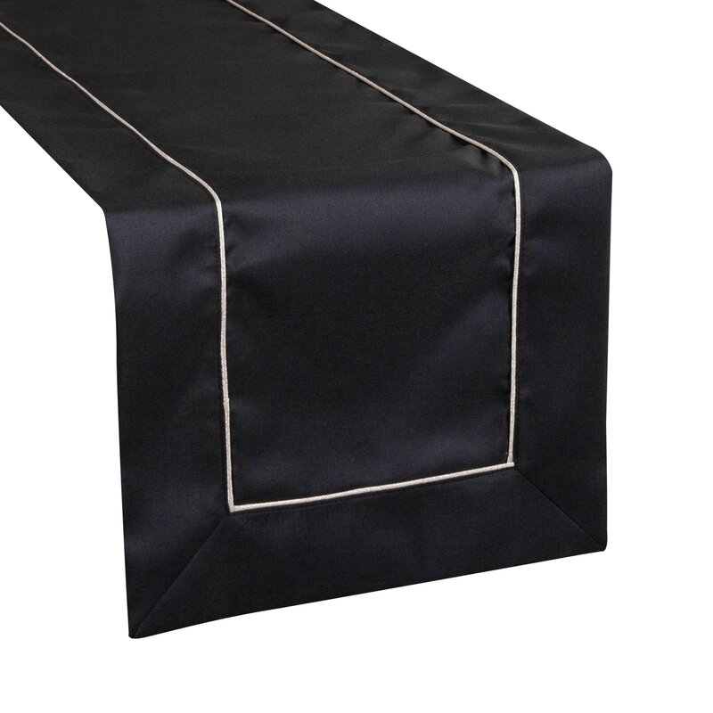 Bieżnik Madele czarny 40 X 140 CM – do jadalni i salonu