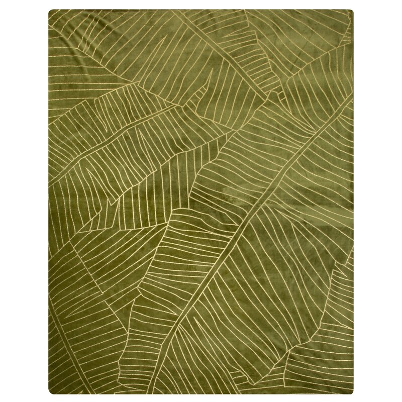 Koc flano Luna oliwkowy 150 x 200 cm – miękki i ciepły