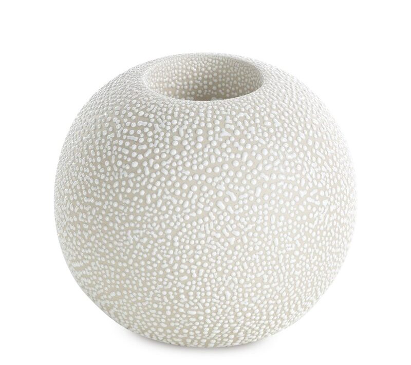Świecznik ceramiczny świąteczny kremowy fi 11 X 10 cm – do świątecznych aranżacji