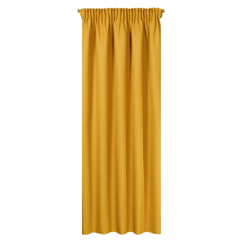 ZASŁONA GOTOWA STYLE NA TAŚMIE 140 X 270 CM MUSZTARDOWY