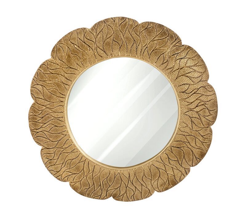 Lustro dekoracyjne złote 70X70X5 – eleganckie wykończenie