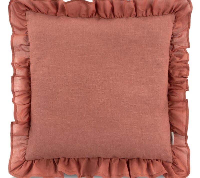 Poszewka lniana TC/MOROCCO ceglasta 45x45 cm – wprowadzi przytulność
