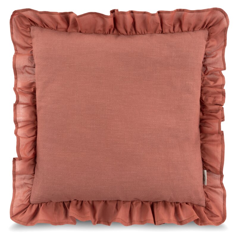 Poszewka lniana TC/MOROCCO ceglasta 45x45 cm – wprowadzi przytulność