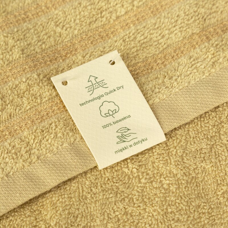 Ręcznik kąpielowy SABA musztardowy 70x140 cm – puszysty i chłonny