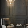 Lampa wisząca Dalia złota fi 42 x 50 cm – doda blasku wnętrzu