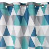 Zasłona gotowa ADINA biała 140 X 250 cm – z geometrycznym wzorem